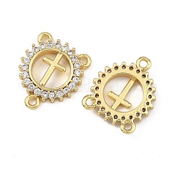 Brass Micro Pave Clear Cubic Zirconia Chandelier Component Links&nbsp;CU-B002-01G-B