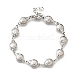 304 Stainless Steel Ladybug Link Bracelets for Women&nbsp;BJEW-K226-15A-P