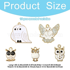 10Pcs 5 Styles Alloy Enamel Pendants&nbsp;FIND-YW0006-21