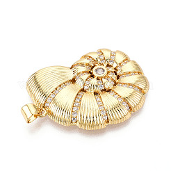 Brass Micro Pave Cubic Zirconia Pendants&nbsp;KK-N268-01G