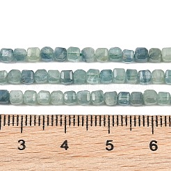 天然カヤナイト/シアナイト/ジステンビーズ連売り  ファセットテーブルカットキューブビーズ  3~3.5x3~3.5x3~3.5mm  穴：0.8mm  約130個/連  15.43''（39.2センチメートル）&nbsp;GG-CBAF158-C01-02