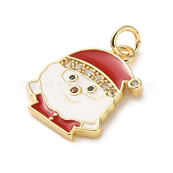 Brass Micro Pave Cubic Zirconia Pendants&nbsp;KK-I383-01G-02