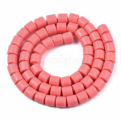 樹脂粘土ビーズ連売り  コラム  ダークオレンジ  5~7x6mm  穴：1.5~2mm  約61~69個/連  15.74インチ&nbsp;CLAY-T001-C55