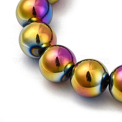 電気めっき合成非磁性ヘマタイト ビーズ 連売り  ラウンド  虹メッキ  14x13.5mm  穴：1.6mm  約30個/連  15.94''（40.5センチメートル）&nbsp;G-H327-D02-05B