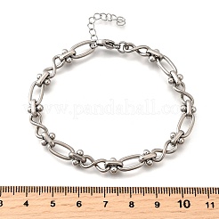304 Stainless Steel Oval & Infinity Link Chain Bracelets for Women&nbsp;BJEW-K226-14A-P