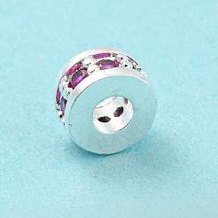 Rack Plating Brass Micro Pave Cubic Zirconia Beads&nbsp;KK-A196-04S