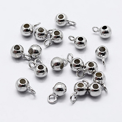 変色防止ロジウムメッキ スターリングシルバーチューブベイル925個  ループベイル  プラチナ  7x3.5x4mm  穴：1.5mm&nbsp;STER-K167-047B-P