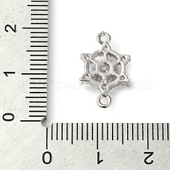 Brass Pave Clear Cubic Zirconia Connector Charms&nbsp;KK-G503-30P