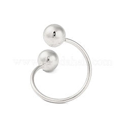 Non-Tarnish 304 Stainless Steel Round Open Cuff Rings&nbsp;RJEW-S418-06P