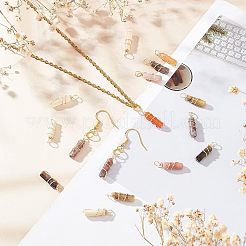 24Pcs 3 Styles Natural Topaz Jade & Plum Blossom Jasper & Jade Pendants&nbsp;FIND-FG0001-61