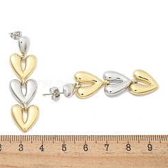 Rack Plating Brass Stud Earrings for Women&nbsp;EJEW-C125-07GP