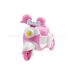 プラスチック製バイクのミニチュアモデル  マイクロランドスケープドールハウスアクセサリー  小道具の装飾のふりをする  濃いピンク  170x115mm&nbsp;PW-WG3F5DB-01