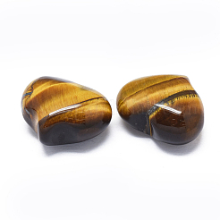Natural Tiger Eye Heart Palm Stone&nbsp;G-F637-11E