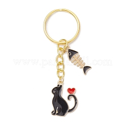 2Pcs Alloy Enamel Pendant Keychains&nbsp;KEYC-JKC01280