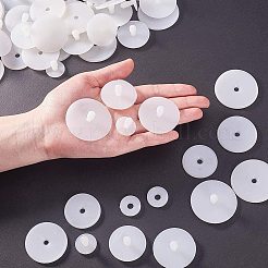 プラスチック人形の関節  DIY人形工芸用の人形アクセサリー  透明  19.5~42.5x18~18.5mm  50セット&nbsp;DIY-PH0025-85-WH