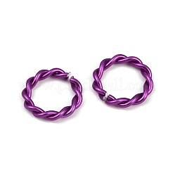 アルミクイックリンクコネクター  ツイストラウンドリング  暗い蘭  24~24.5x3.5~4mm  内径：17~17.5mm&nbsp;ALUM-H002-01-16