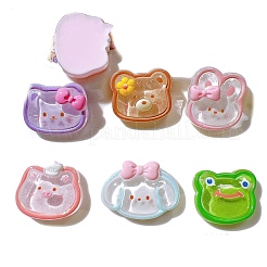 動物樹脂カボション  グリッターパウダー付き  混合図形  ミックスカラー  19~27mm&nbsp;PW-WG3A996-01