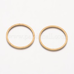 真鍮のリンクリング  生（メッキなし）  ニッケルフリー  直径約14mm  厚さ0.9mm  穴：12mm&nbsp;EC1203-1
