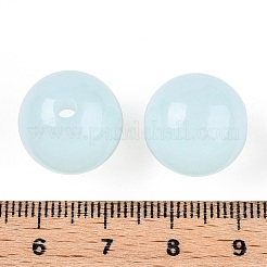 不透明なアクリルビーズ  ラウンド  ライトブルー  16mm  穴：3mm  210個/ 500g&nbsp;OACR-H038-09-04