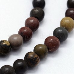 Natural Dendritic Jasper Beads Strands&nbsp;G-I199-20-4mm