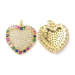 Brass Micro Pave Cubic Zirconia Pendant&nbsp;ZIRC-C021-27G