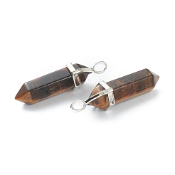 Natural Tiger Eye Pointed Pendants&nbsp;G-M378-01P-A26