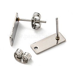 Non-Tarnish 201 Stainless Steel Stud Earrings Finding&nbsp;STAS-B045-17P