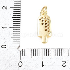 Brass Micro Pave Clear Cubic Zirconia Pendants&nbsp;KK-H273-14G
