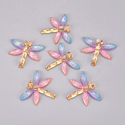 プラスチックチャーム  トンボ  カラフル  26.5x31.5x4.5mm  穴：1.2mm&nbsp;KY-TAC0005-03F