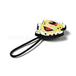 クリスマス pvc プラスチック ペンダントの装飾  ナイロンコードとプラスチックパーツ付き  ハウス  きいろ  63mm&nbsp;LS-KY-G018-B06