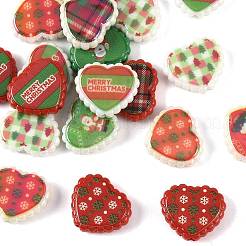 20Pcs Christmas Printed Opaque Acrylic Beads&nbsp;OACR-FS0002-53A