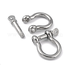 Non-Tarnish 304 Stainless Steel D-Ring Anchor Shackle Clasps&nbsp;STAS-H142-06P