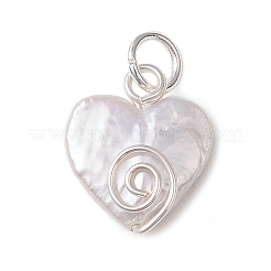 Natural Keshi Pearl Heart Charms&nbsp;PALLOY-JF04809-02