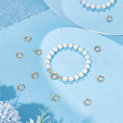 10Pcs Brass Spring Gate Rings&nbsp;KK-UN0005-59A