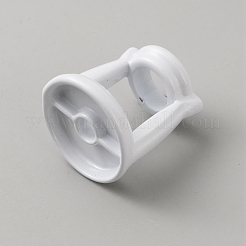 合金シャンデリア照明フック  エンボス天井フックハンガー  ネジ付き  ホワイト  29.5x27.5~28mm  穴：6mm＆12mm&nbsp;FIND-WH0173-393B