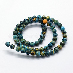 Synthetic Malachite Beads Strands&nbsp;X-G-I199-32-8mm-E