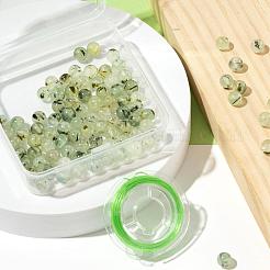 DIYナチュラルプレナイトビーズジュエリーセット作り  ブレスレット＆ネックレス  丈夫で伸縮性のあるビーズ糸付き  100個/セット&nbsp;DIY-LS0002-71