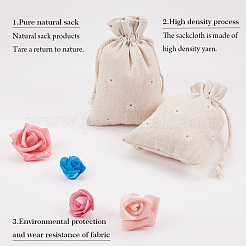 Polycotton(Polyester Cotton) Packing Pouches Drawstring Bags&nbsp;ABAG-T004-10x14-01