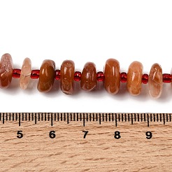 Natural Red Rabbit Fur Rutilated Quartz Beads Strands&nbsp;G-L649-C06-01