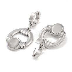 Ring 304 Stainless Steel Dangle Earrings&nbsp;EJEW-L283-083P