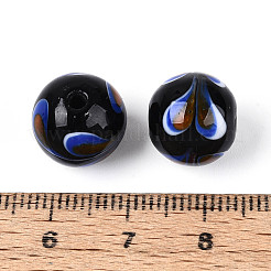 手作りランプワークビーズ  丸い尾とフェニックスの尾  ブラック  11.5~13mm  穴：1.2~2.5mm&nbsp;LAMP-T022-30C