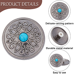 10Pcs Antique Silver Alloy Decorative Rivets&nbsp;BUTT-GF0004-22B