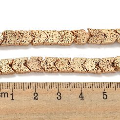 Electroplated Natural Lava Rock Beads Strands&nbsp;G-I360-X02-02