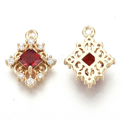 Golden Tone Brass Pendants&nbsp;X-GLAA-R212-16B