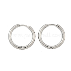 Tarnish Resistant 304 Stainless Steel Huggie Hoop Earrings&nbsp;LS-EJEW-F111B-21mm-P