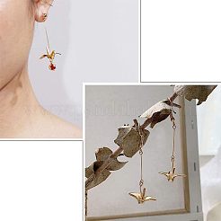 合金ビーズ  折り鶴  ビーズコンテナ付  ミックスカラー  16x21x8mm  穴：1.4mm  約60個/箱&nbsp;PALLOY-NB0001-63