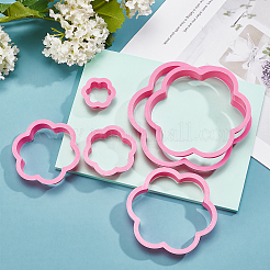 耐熱皿型セット  耐熱皿ツール  花  ショッキングピンク  3.75~13.5x3.5~12.2x1.4cm  6個/セット&nbsp;DIY-WH0215-62