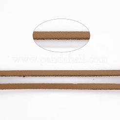 スエードコード  フェイクレース  模造革で  キャメル  3x1mm&nbsp;LW-S015-10