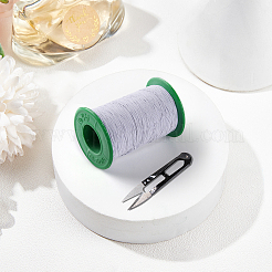 DIYジュエリーキット  1ロールの白い綿のストレッチスレッドを含む  はさみ  ホワイト  0.5mm  約240m /ロール&nbsp;DIY-GF0004-43B