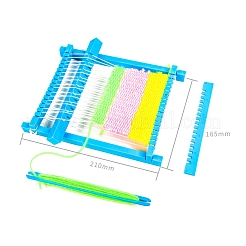 ミニ abs プラスチック製の取り外し可能な織機  編み機  糸とコード付き  ミックスカラー  210x165mm&nbsp;SENE-PW0002-082